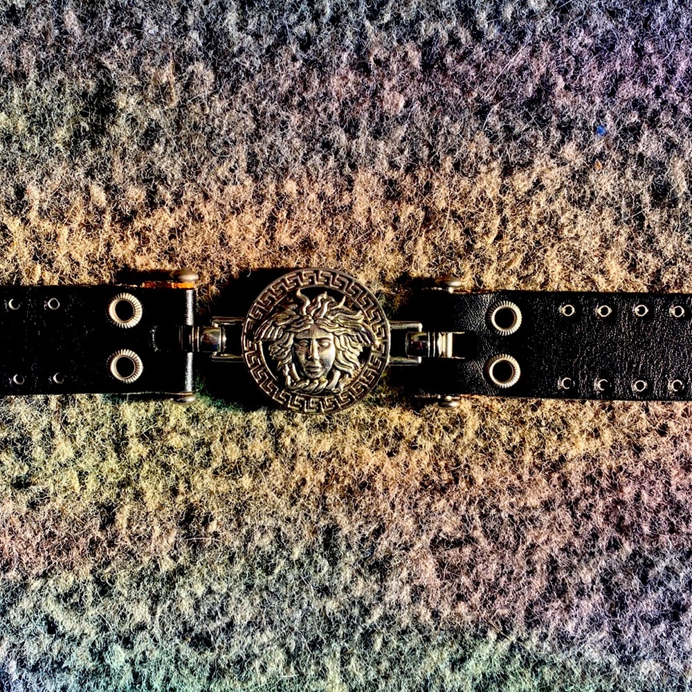 Authentic VERSACE Studded Belt. Medusa Head. Early 2000’s